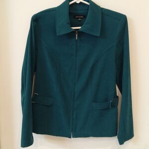 Notations Teal Suede-like feel blazer jacket